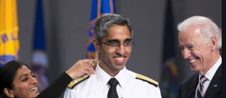 Vivek Murthy and Joe Biden